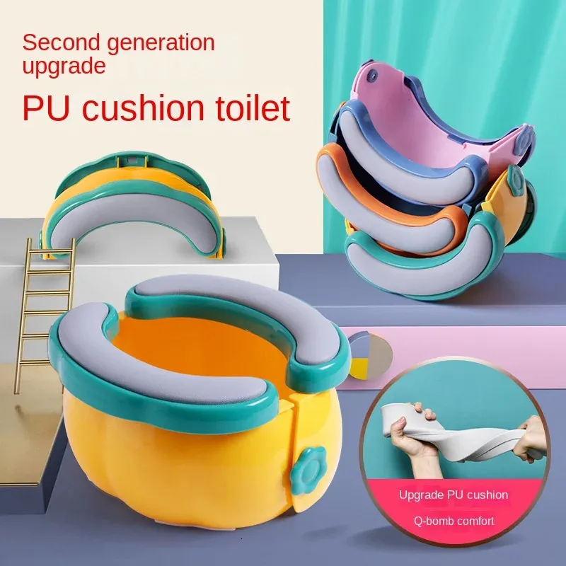 Uppgraderingar vikning av resor baby toalett kruka squatty urinal för barn potten barn toalett bärbar potta barn potta träning säte 231221