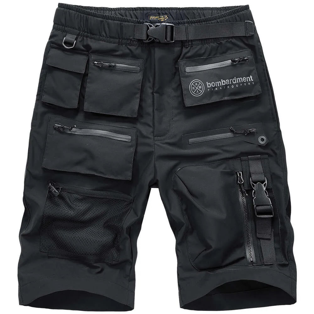 2022 Summer Tactical Bomber Men Fashion Functional Multi Pockets Shorts Techwear Hip Hop Streetwear Short Pants WB739