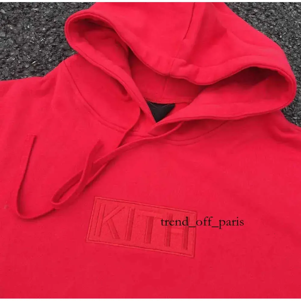 2023 Small and Trendy Brand Kith Box Designer Sweat à capuche Broidered Sweat à sweat à sweat occasionnel lâche pour les couples surdimensionnés Pilovers 158 920