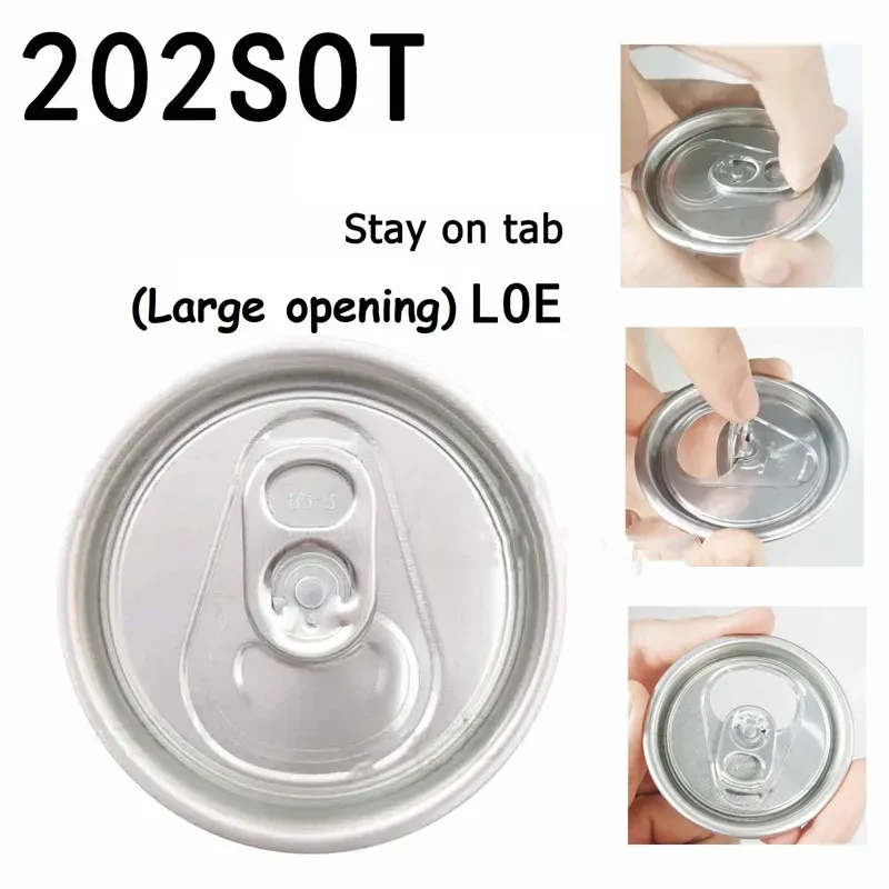 202# 52MM Aluminum Pull Ring Lid Beverage Soda Drink Beer Cola Lids Food Can Cover Easy Open Top Lid Various Styles In Self-seal Pulling Ring Jar Protector Cover Cap