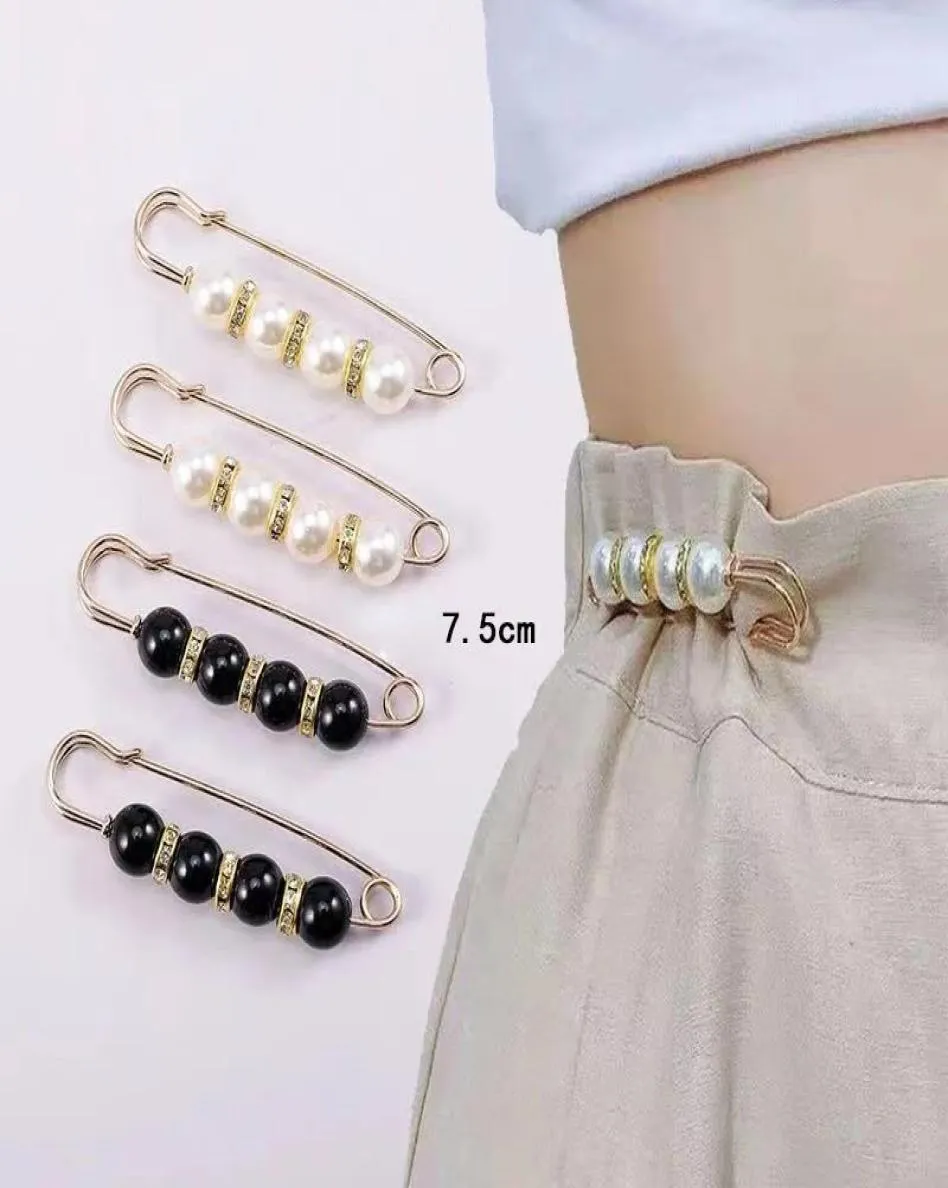 4PCS5PCS6PCSSet broches ceinture broche accessoires perles cristal or broche taille serrage Clap Anti exposé sécurité Pins2971505