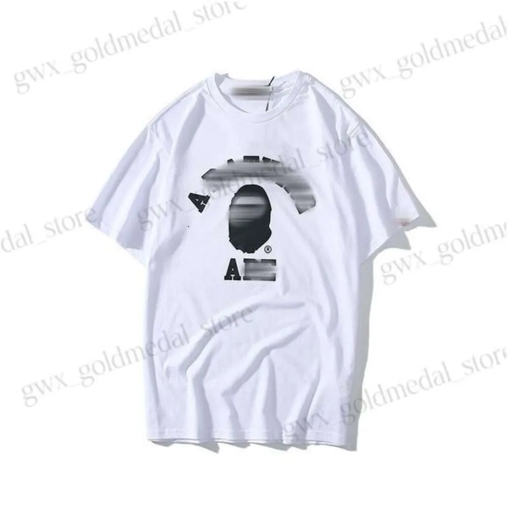 Bapes Shirt Herren T-Shirt Designer T-Shirts Shark Fake Zipper mit Musterdruck Ape T-Shirt Grafik T-Shirts Buntes Damen T-Shirt 416