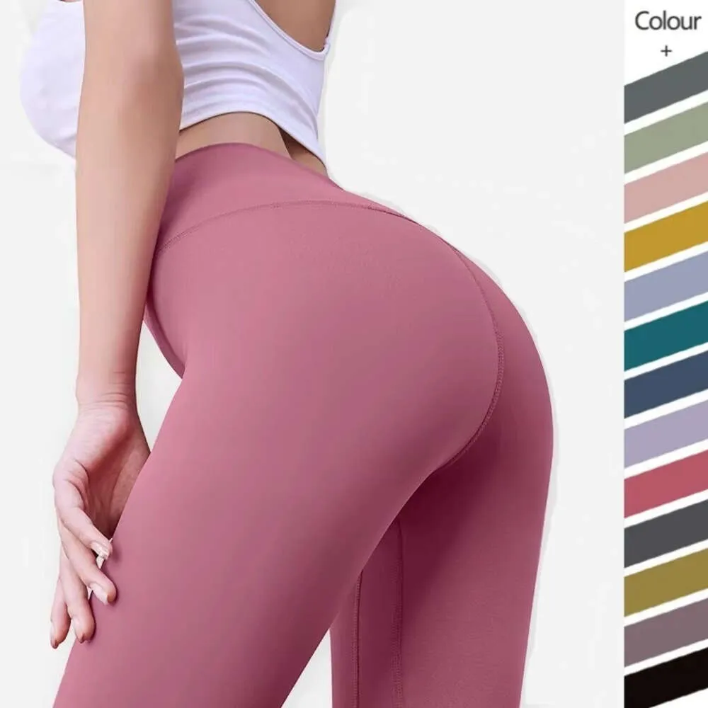 Lu-Yoga Sports Leggings Женские шорты и флисовая каприза одежда женская спортивная женские брюки Спортивная фитнес-ношение девочек, управляющих леггинсами