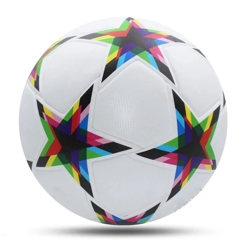 Soccer Ball Officiell storlek 5 4 Högkvalitativ PU -material Utomhus Match League Football Training Seamless Bola de Futebol 231220