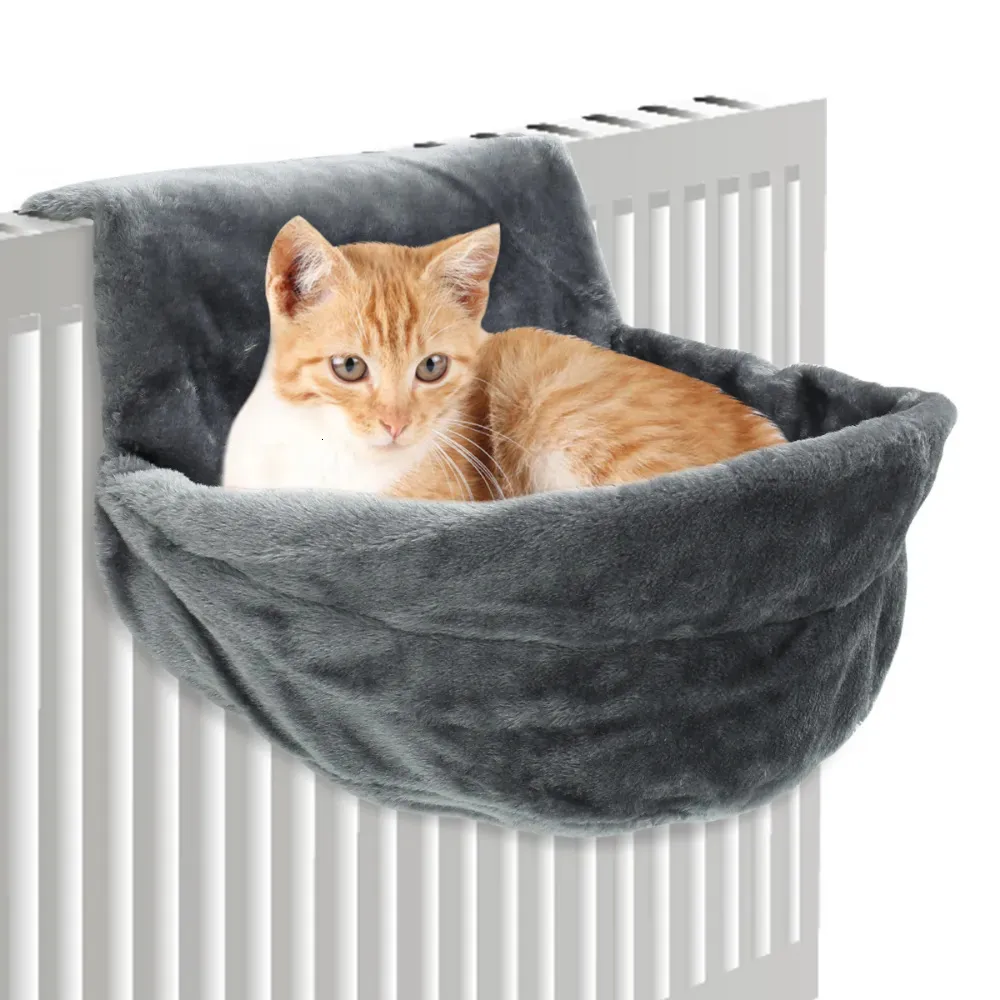 Camas penduradas para animais de estimação Catamento ensolarado assento montanhoso gatinho hammock confortável camas de cabeceira cama de assento de inverno Acessórios para gatos quentes 231221