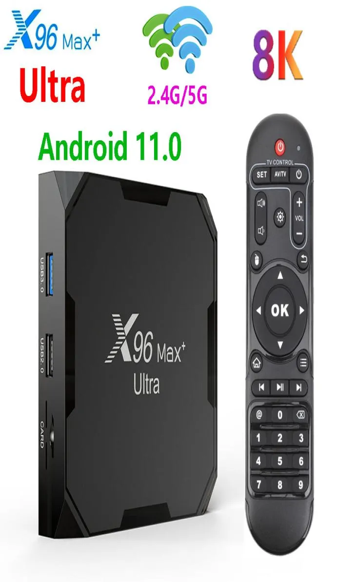 X96 MAX ULTRA ANDROID 110 TV BOX AMLOGIC S905X4 24G5G WIFI 8K H265 HEVC SET TOPBOXメディアプレーヤーサポートマイクロSDカードX96MAX7723304