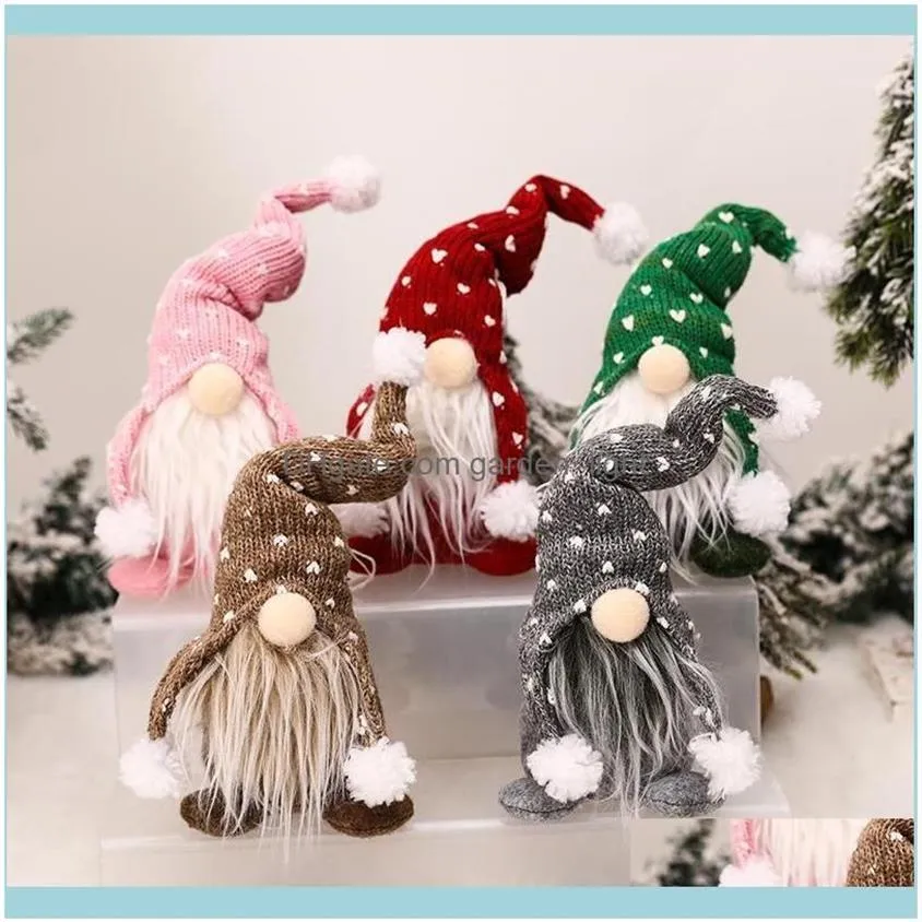 Fournitures de fête de Noël Décorations de jardin de Noël pour arbre Gnome Elf Doll Home Cadeau Navidad Noe Année 20211 Drop Deliv219Y