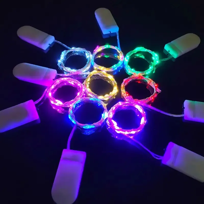 1PC 20 Luzes de cordas de fada LED, luzes de fadas operadas por bateria, iluminação de férias à prova d'água de arame de cobre, para concertos de Natal para festa de casamento em casa