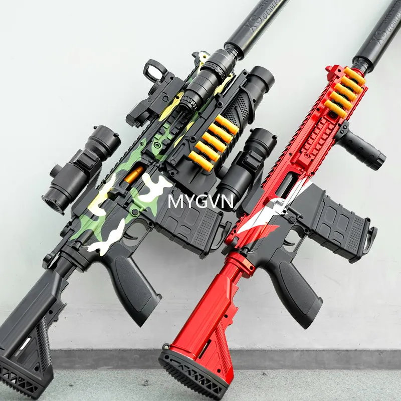 Fusil Blaster à éjection de fléchettes en mousse M416, jouet, lanceur de tir manuel pour enfants garçons, cadeaux d'anniversaire, jeux de plein air