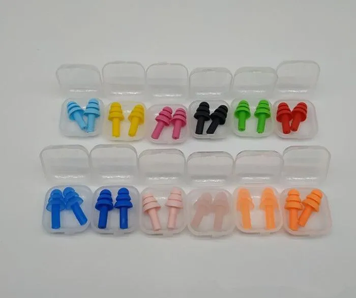 Silicone Earplugs Swimmers Soft and Flexible Ear Plugs for travelling & sleeping reduce noise Ear plug DHL Free