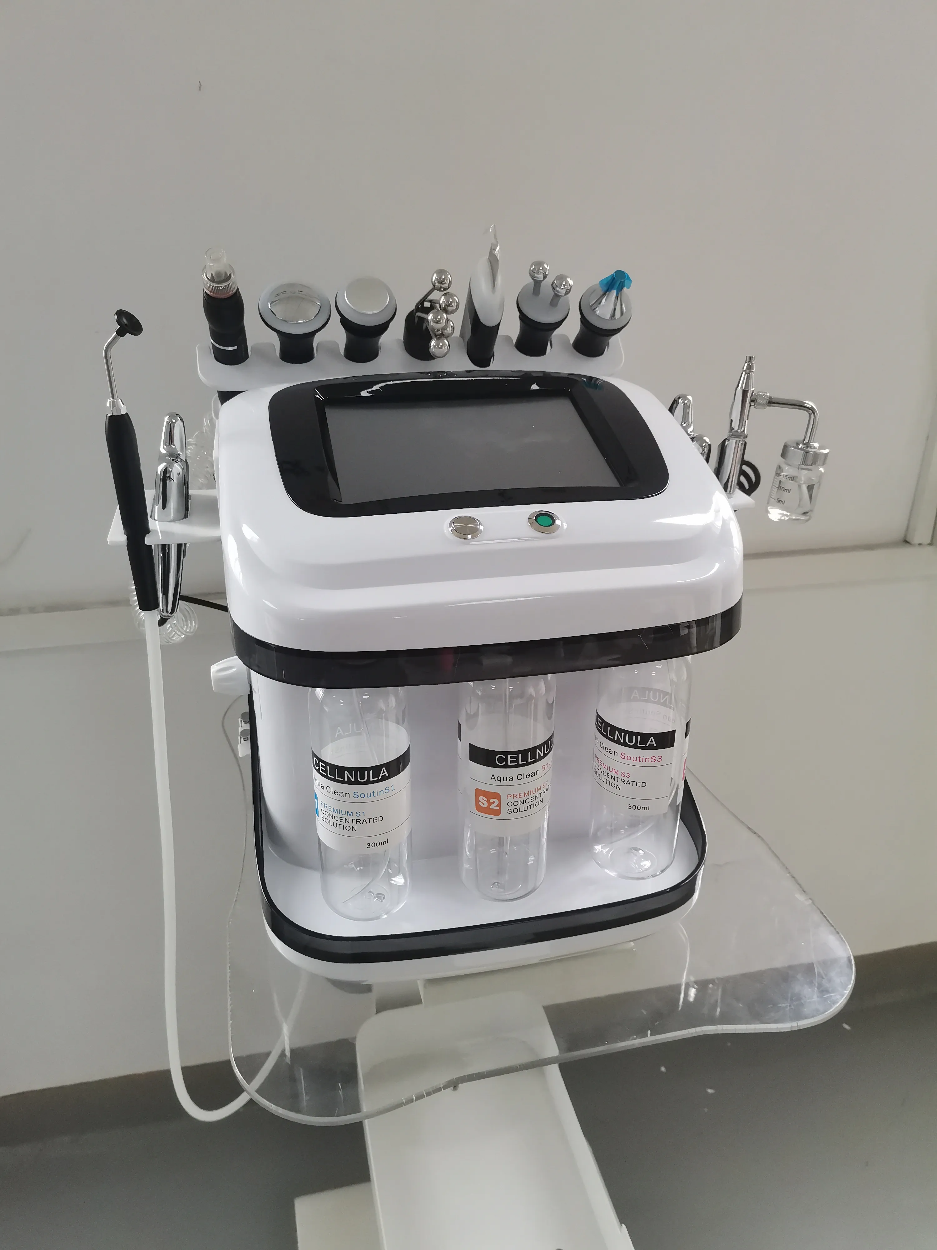 Ny produkt 10 i 1 Hydra Water Dermabrasion RF Bio Lifting Spa Facial Machine Hydro Aqua Beauty Salon Equipment