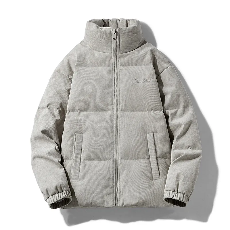 Вельветовый мужской пуховик, зимняя новая модная брендовая американская пара, зимнее пальто, свободная и утолщенная женская хлопковая куртка
