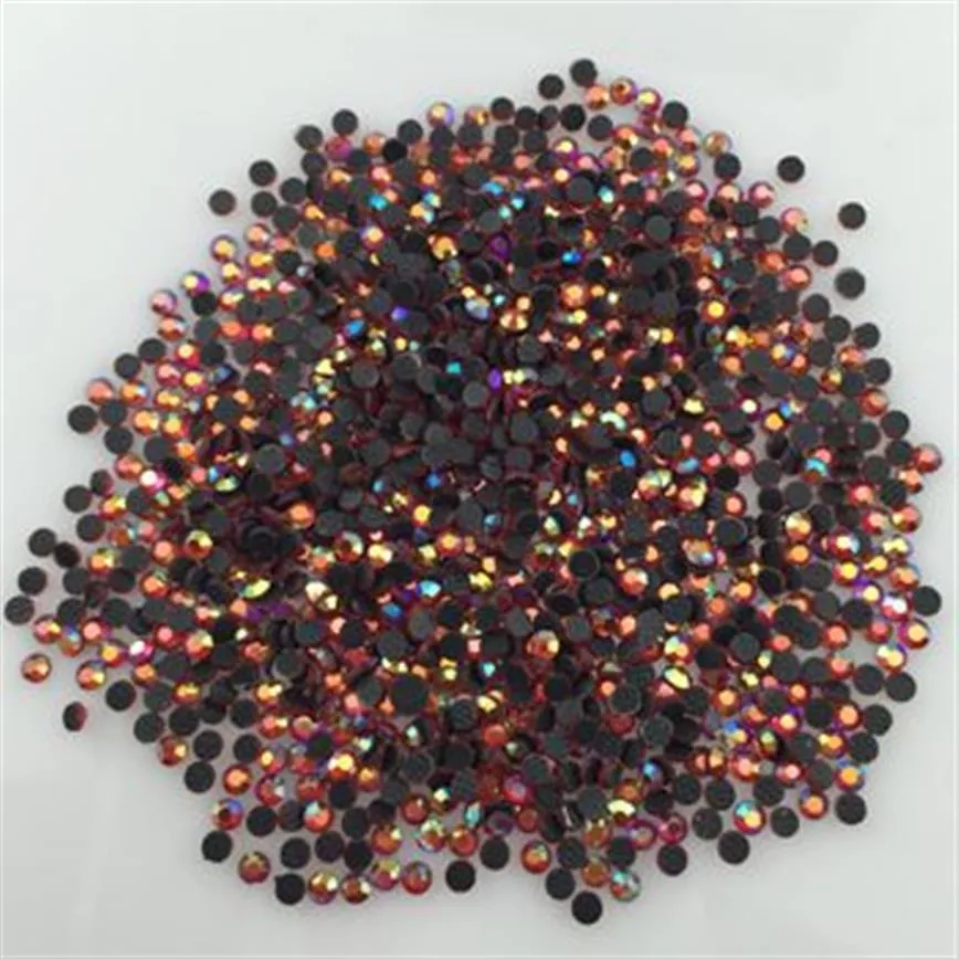 1440Pcs Lot 2MM Fix Rhinestone Iron-On Siam AB DMC Fix Crystal Stones SS6241d