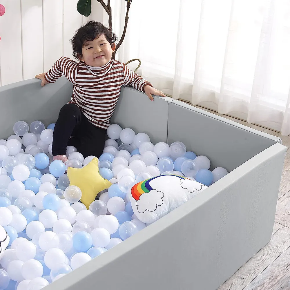 Piscina seca de pit playground de pit de espuma com peito interno de peito oceano bola portátil para crianças suaves presentes de aniversário para crianças