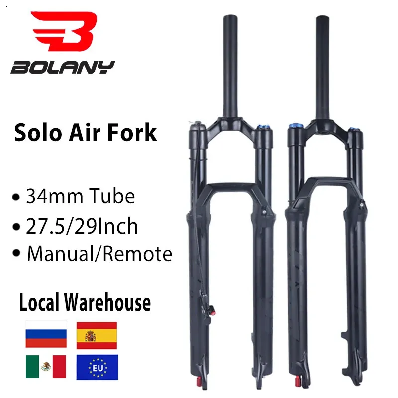 BOLANY 34 Tube Damping MTB Bicycle Front Fork XC Superior Shock Absorption and Stable Control for Mountain QR Bike Air 231221