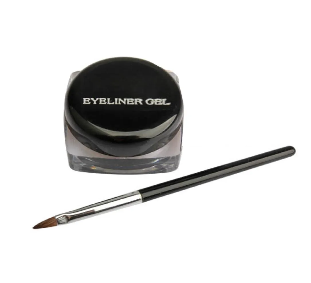 Crayon à œil imperméable cosmétique Maquillage de maquillage noir eyeliner liquide Brosse de maquillage de gel d'ombre noir 88 yf20172980986