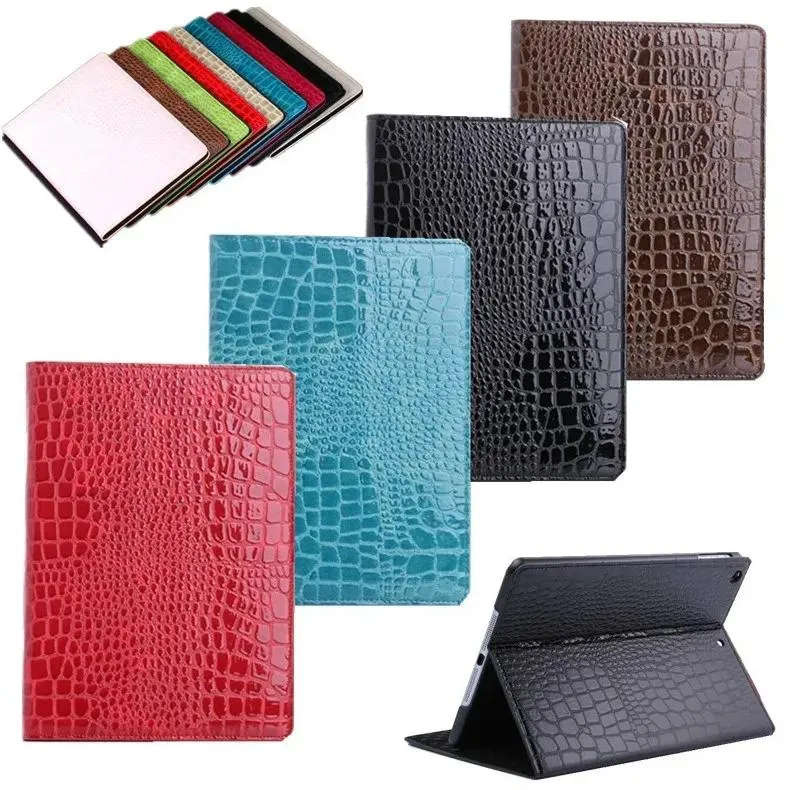 BASS Custodia in pelle di lusso per iPad Pro Crocodile Flip Stand Pocket Pocket Protective Cover per iPad 9.7 Air/Air 2 Mini Series