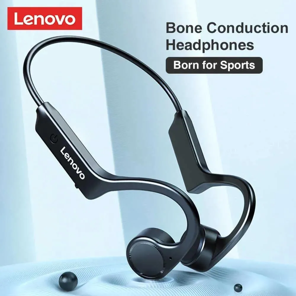 Fones de ouvido lenovo x4 tws condução óssea bluetooth fone esportes à prova dwireless água sem fio com microfone gancho baixo alta fidelidade