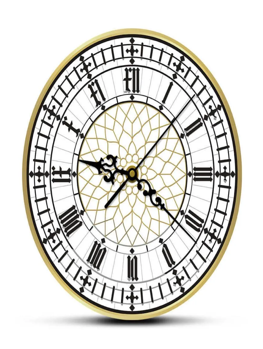 Часы Биг Бен Современные Настенные Часы Ретро Бесшумные Не Тикающие Настенные Часы Английский Домашний Декор Великобритания Лондон Подарок X0702094054