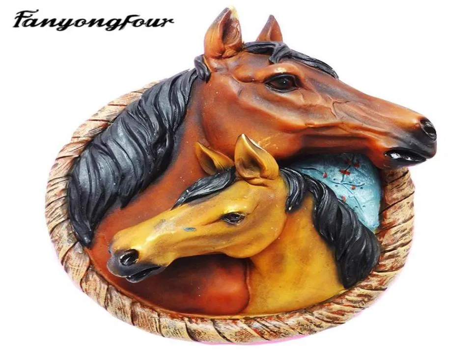 3D Horse Head Bake Forma Forma Forma Chocote Gyps Candle Mydle Candy Kitchen Bake 21007071173