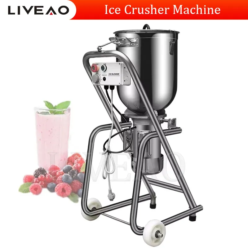 Industrial Ice Blender Machine Electric Slush Smoothie Machines Commercial Blender Stainless Steel