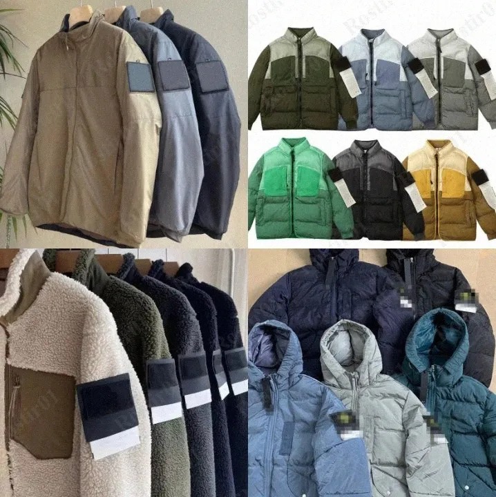 Designer Mens Womens Stones Jacket Down Cargo Veste de cargaison Brand d'épaule Brandle de marque Hiver Down Badge Warmth Cotton Outdoor Island