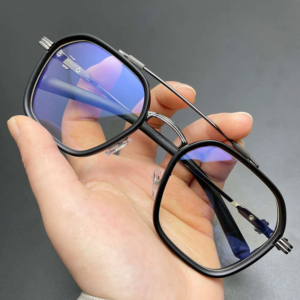 CH Cross Solglasögon Frames Designer Luxury Chromes Womens New Fashion Star Eyeglass Frame Double Beam Stora herrglasögon Flat Heart 2024 Högkvalitativ 3UFW