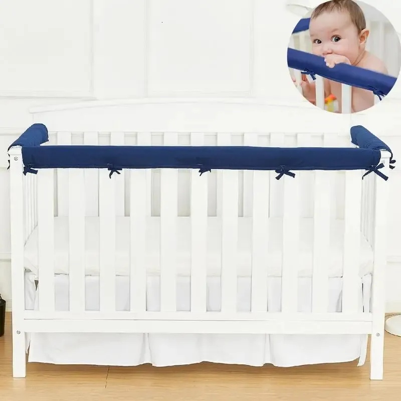 3pcs/set baby crib 레일 커버 머신 세척 가능한 안티 충돌 침대 가장자리 보호자 소년 여자 아기 공급품 231221