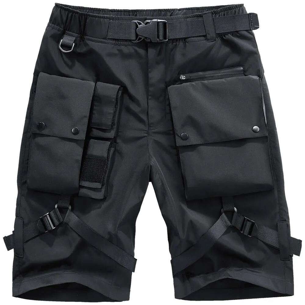 2022 Summer Tactical Men Fashion Multi Multi Pockets Shorts Techwear Hip Hop Streetwear Pantaloni del ginocchio WB758