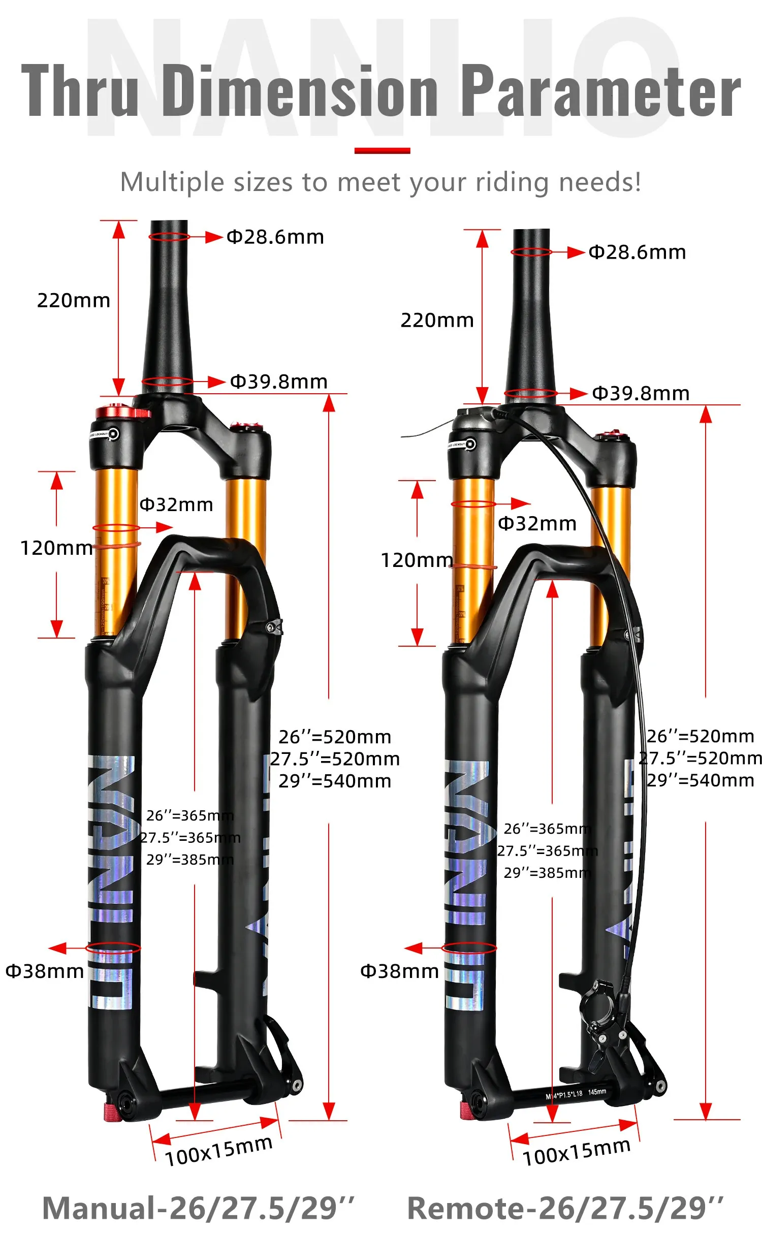 NanLio X7 PRO Mountain Bike Suspension Fork 26 27.5 29 Inch 120 140MM Travel Air Fork With Damping Rebound Adjustment Magnesium Alloy Disc Brake Metal Bushings From Xuan09 115.58 DHgate.Com