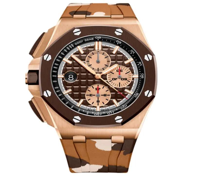 2020 highend men039s fashion montre de luxe men039s watch VK chronograph quartz movement 5ATM waterproof watch color rubber1816560