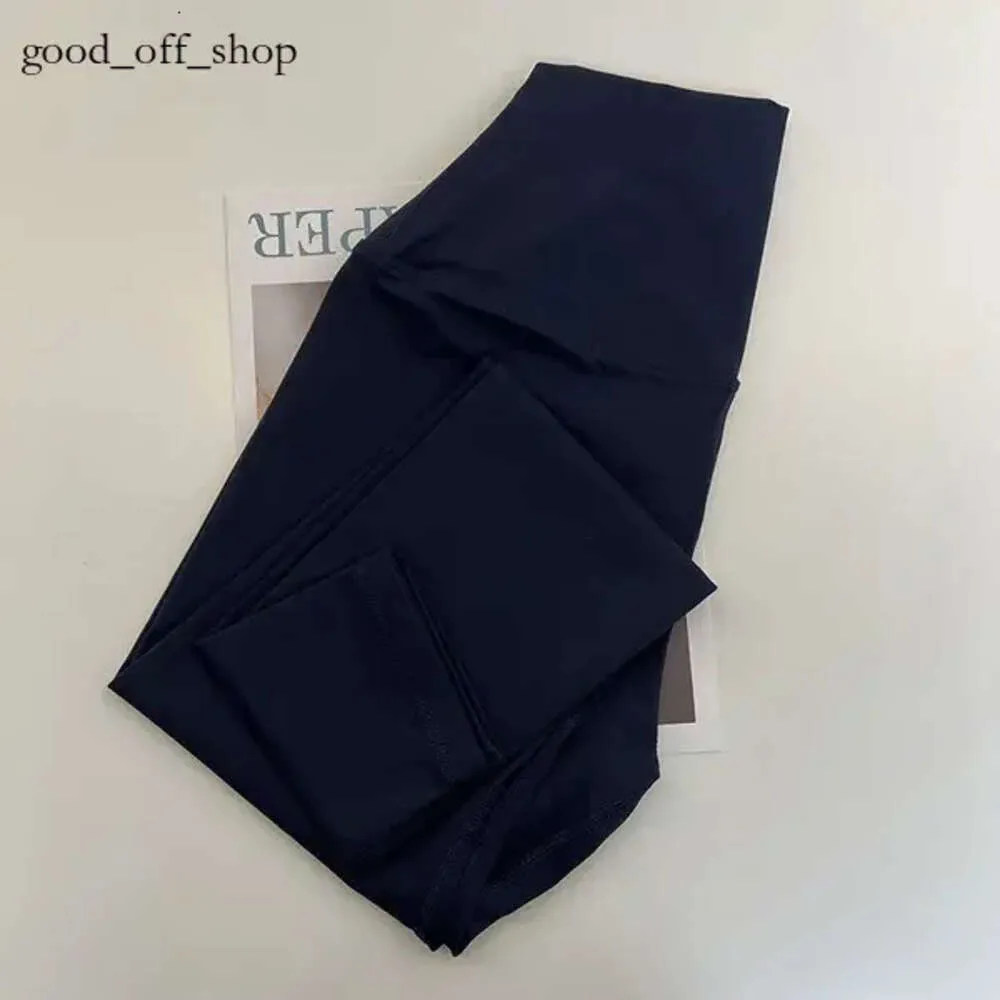 Lululemen Womens Yoga Outfit Solid Colorレギンスパンツハイウエストデザイナー女性のソフトハイウエストヨガパンツヨガパンツLU 156