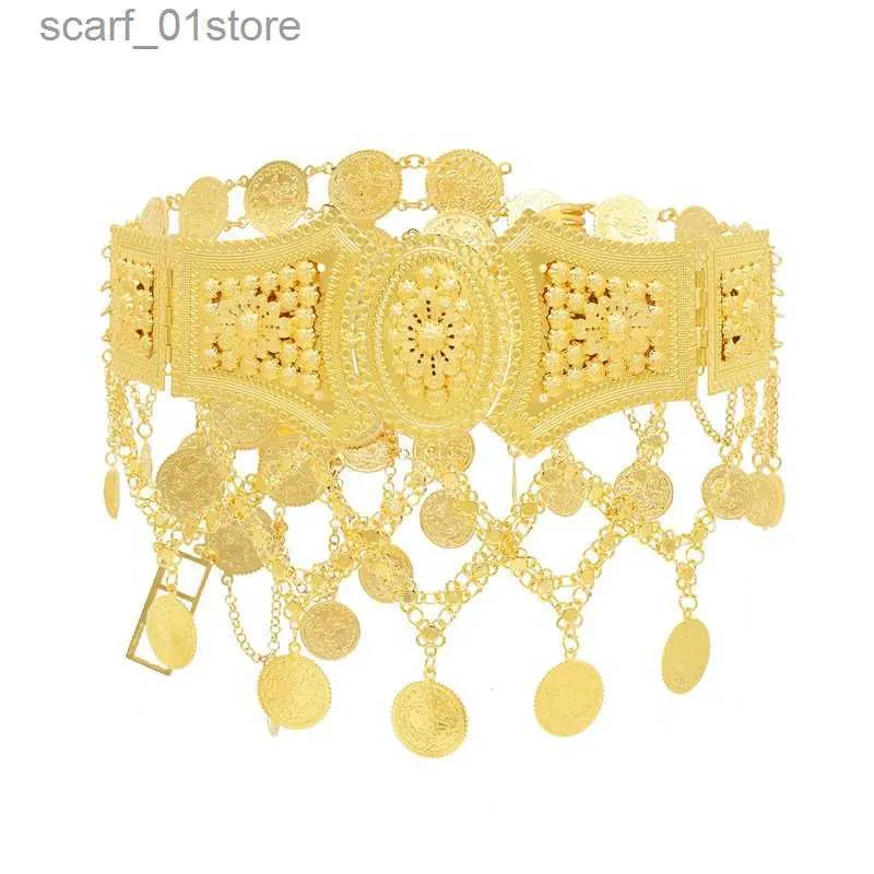 أحزمة سلسلة الخصر الفاخرة Golden Women Bo Jewelry Coin Cross Cross Tassel Bohemian Bohemian Ternic Cains Bety Gypsy Charms Belly Chaisn Femalel231221