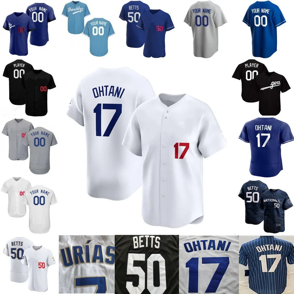 2024 Shohei Ohtani 야구 유니폼 요시노부 Yamamoto Mookie Betts Freddie Freeman Clayton Kershaw Jackie Robinson Enrique Hernandez 청소년 남성 여성 커스텀