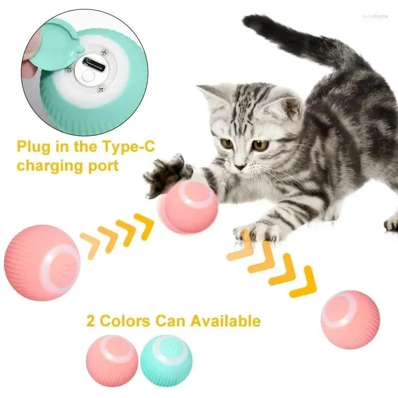 Toys Cat Toys Smart Automatic Rolling Electric Ball Interactive Toy For Pet Training Selfmoving Kitten Accessories