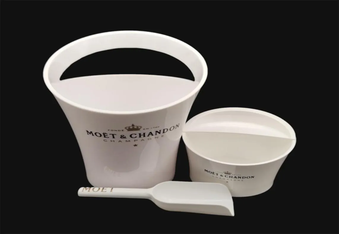 ICE Bucket Chandon Wine Beer Party for Acrylic White Dughets with Scoop Wooders Holder Fashion3889942