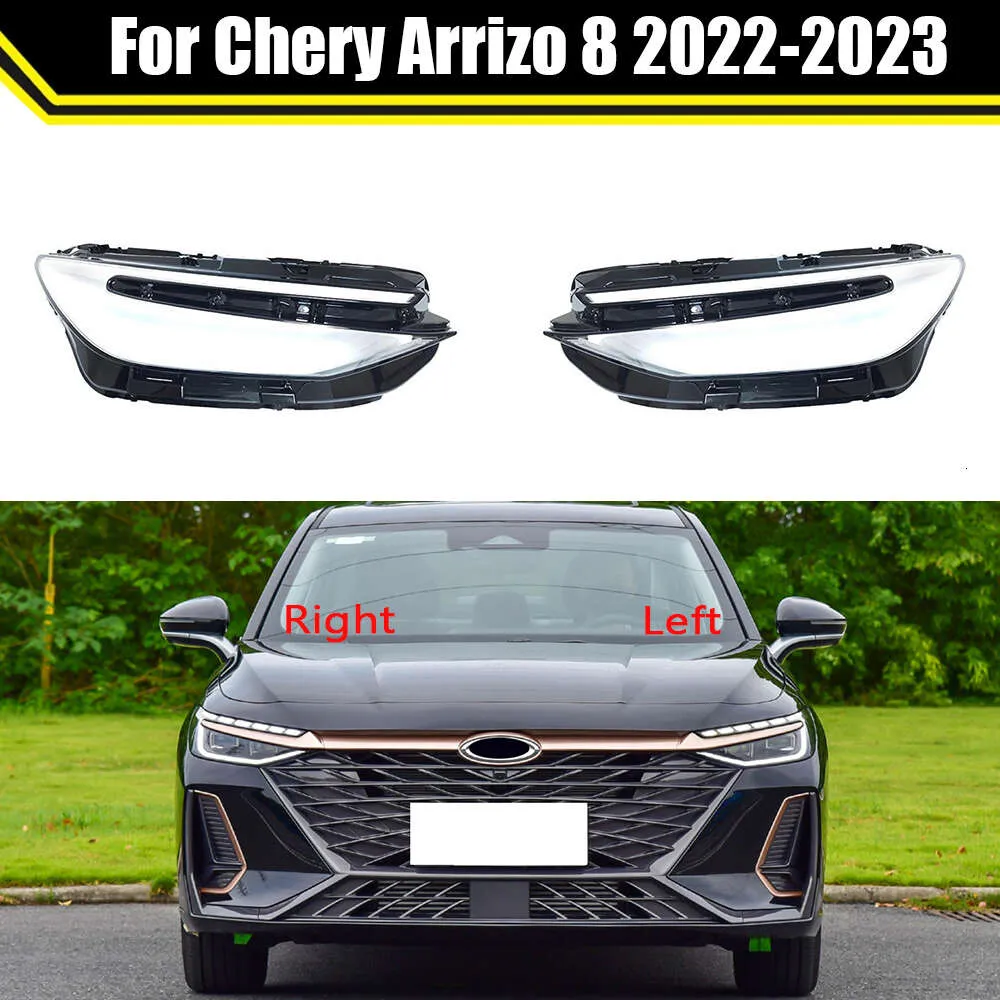 Auto Head Lamp Light Case for Chery Arrizo 8 2022 2023 Car Headlight Lens Cover Lampshade Glass Lampcover Caps Headlamp Shell