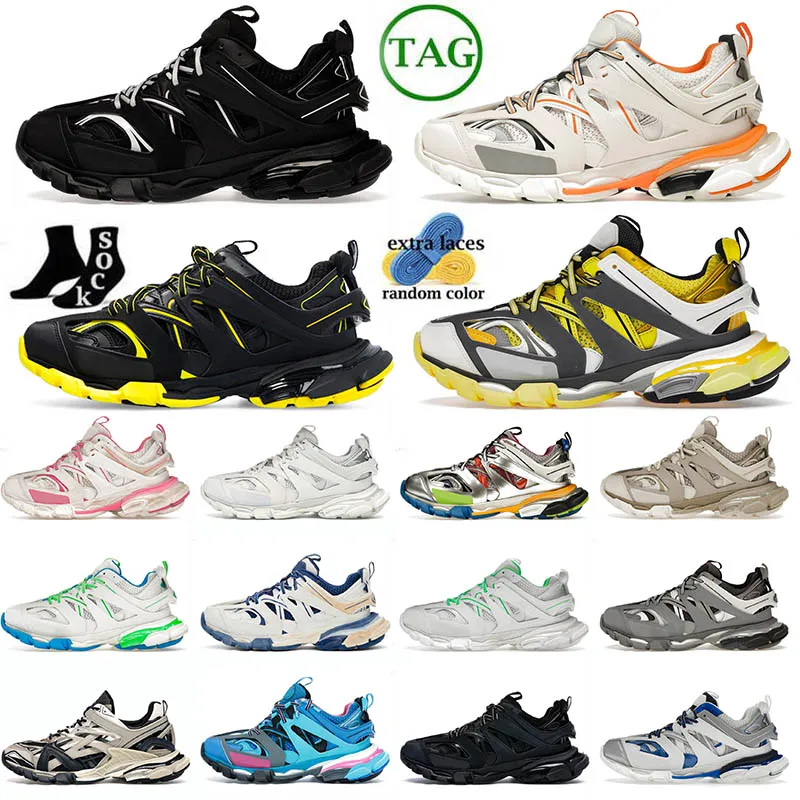 2024 running shoes with box Brands Shoe Men Tracks 3 3.0 Dress Shoes Women Leather Nylon Print Platform Shoes mens trainers ourdoor sneakers