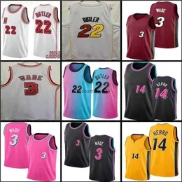 Dwyane 3 Wade Jersey Basketball Jimmy 22 Butler Kyle 7 Lowry Tyler 14 Herro Bam 13 Ado 55 Robinson 2022 New Mens Season Miamis Jerseys Kendrick HeatsF4HE