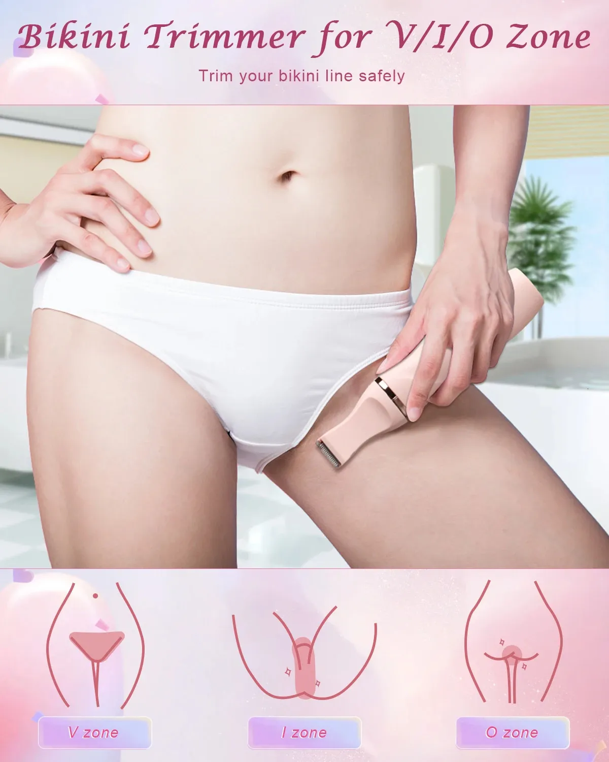 INBUTY 2 En 1 Bikini Tondeuse Poils Pubiens Toilettage Femmes ...