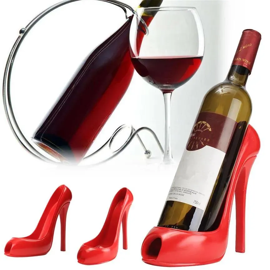 Refroidisseurs High Heel Shoe Wine Bottle Hangers Hangage à vin rouge Red Soutissage de support Bar Bar Accessoires Table Décoration Promotion de style moderne Nouveau