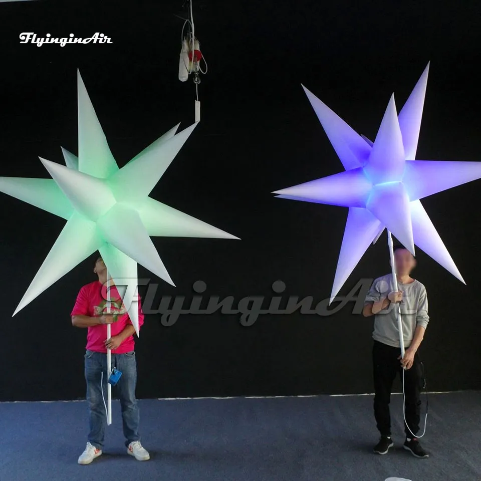 Funny Parade Puppet con un palloncino stellare gonfiabile ampio illuminato con luce a LED per evento