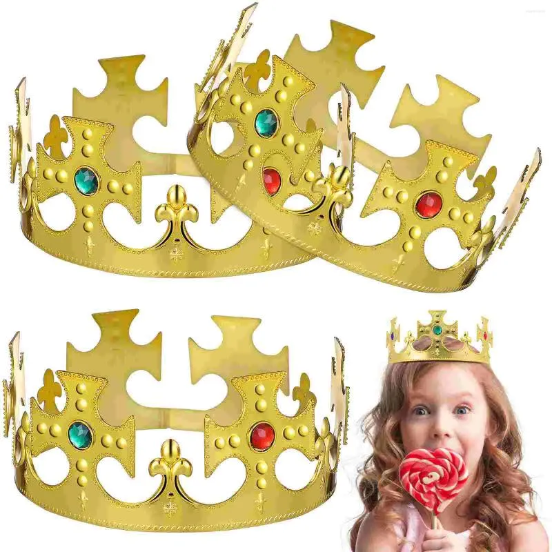 Berets 3pcs Kids Birthday Crowns Party Crown Headwear Chapeaux Cosplay Accessoires