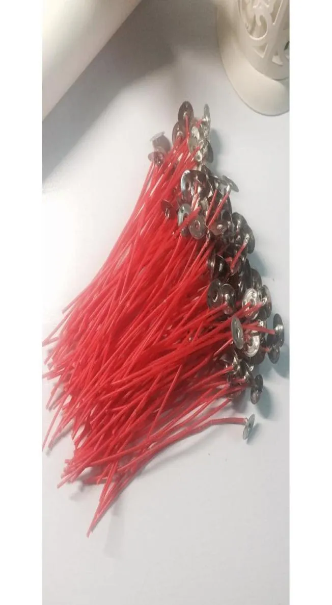 50100 pezzi 12 cm stoppino lampada pre colorato unico rosso cera di soia qualità stoppini per candele nucleo in cotone cerato per candele fai da te Maki jllNKE6562956