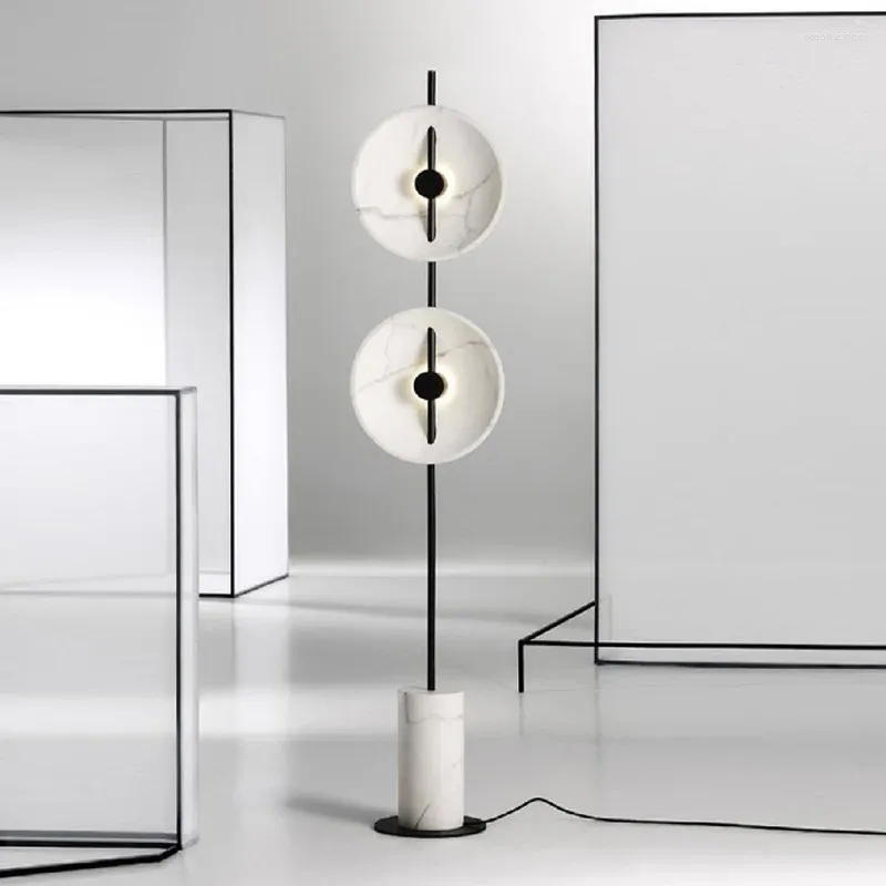 Lâmpadas de chão Lâmpada clássica Pied de lampe retro moderno arco bola de vidro