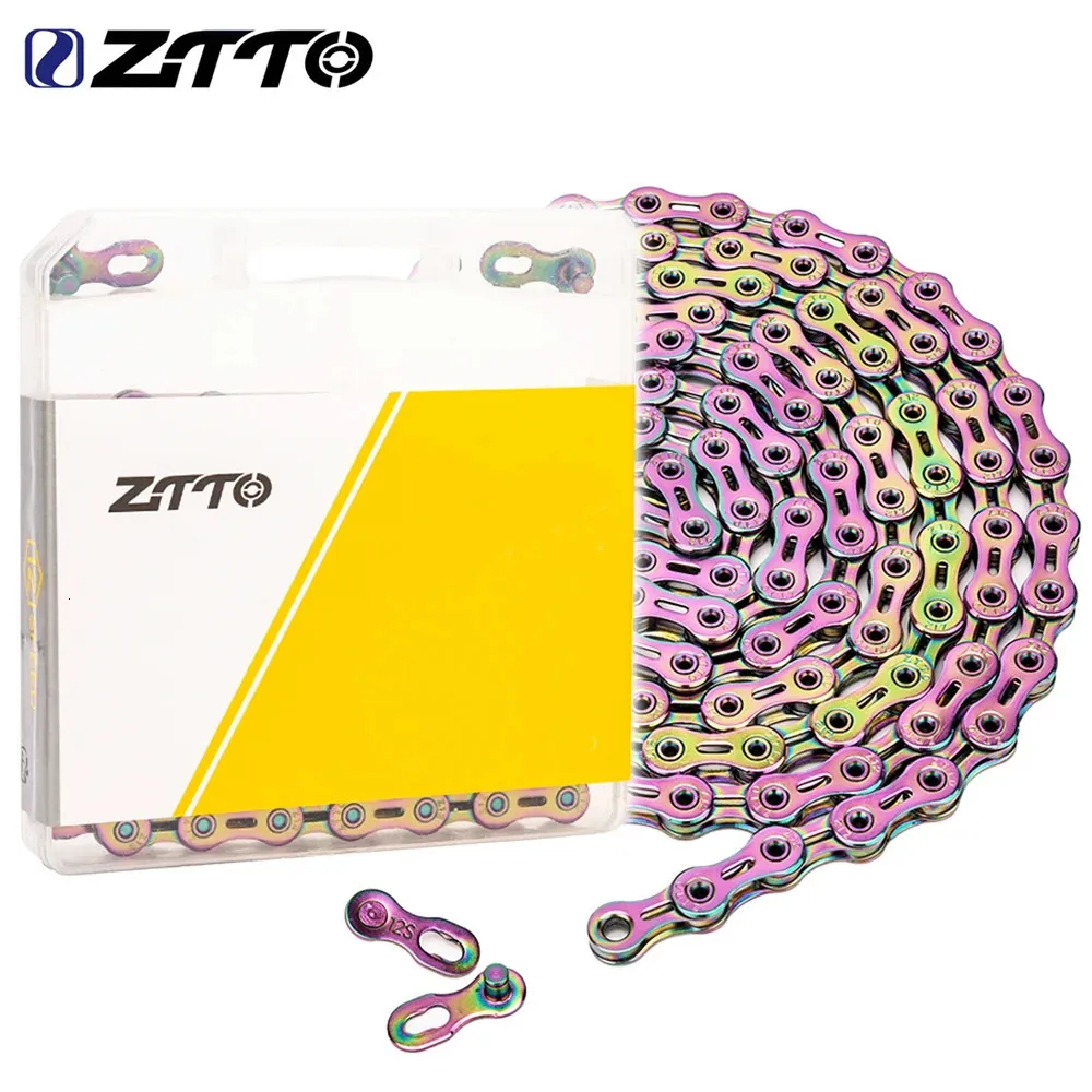 ZTTO 12 -SPEED BICYCLE ChAIN MTB 8 ​​9 10 11 12 Speed ​​Mountain Road Bike Chain с Connecter 10s отсутствует магистральная связь Quick Connect 231221