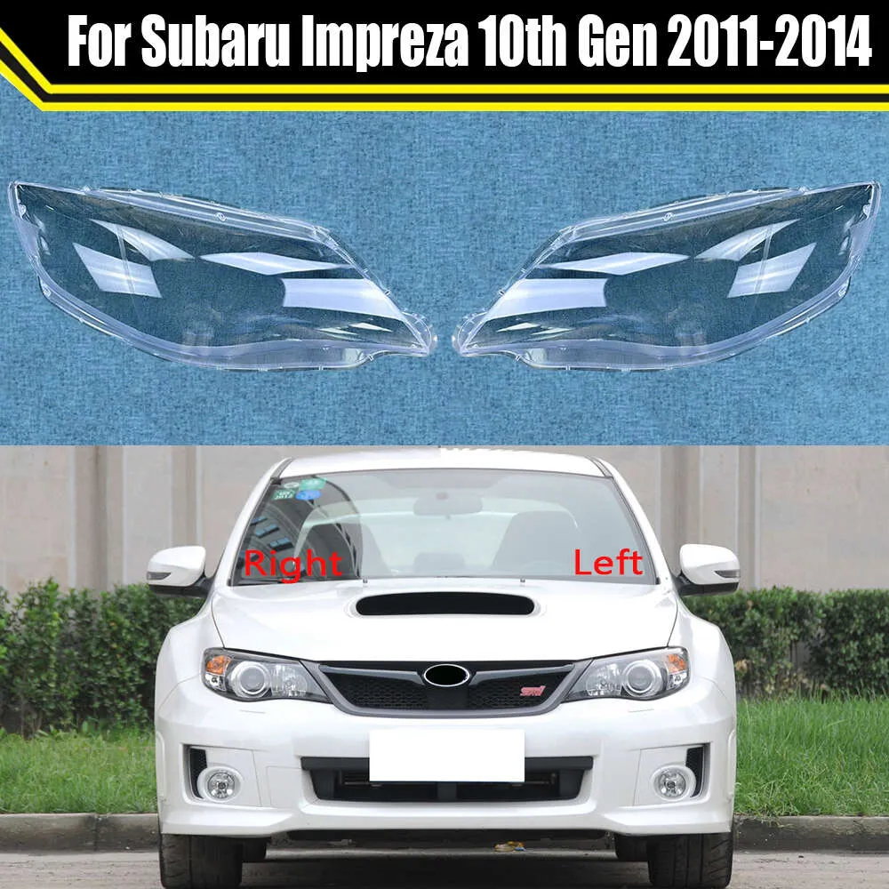 Autoschichtlampenlichtkoffer für Subaru Impreza 10. Gen 2011-2014 Auto Scheinwerferabdeckung Lampenschildglas Lampencover-Scheinwerferschale