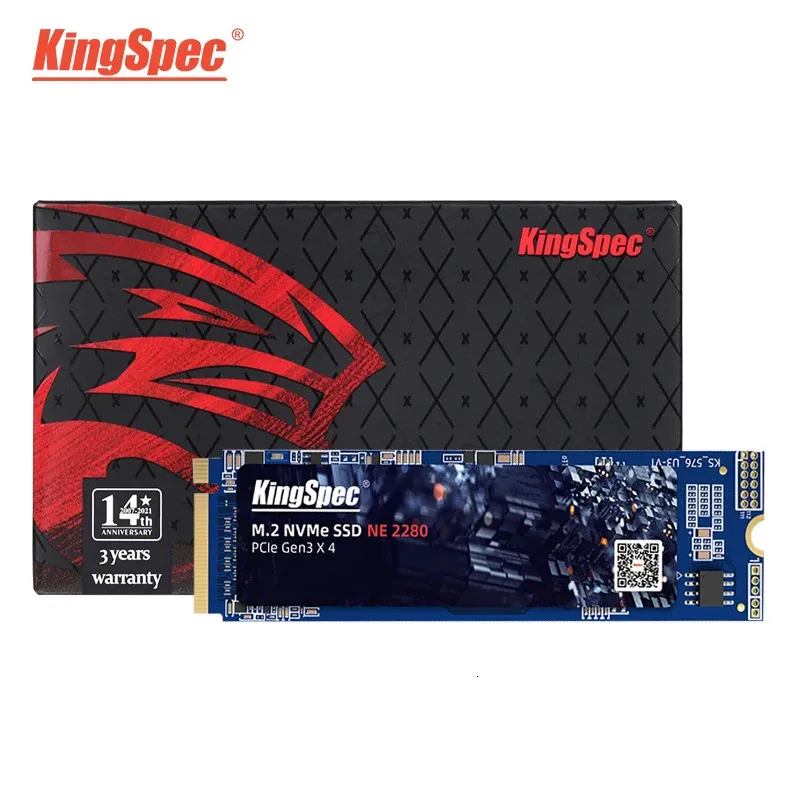 KINGSPEC SSD 1TB M.2 PCIe NVME SSD 2TB 128 GB 512GB 2280 SSD M2 Hårddiskdisk Internt Solidtillstånd för Desktop Laptop Computer 231221