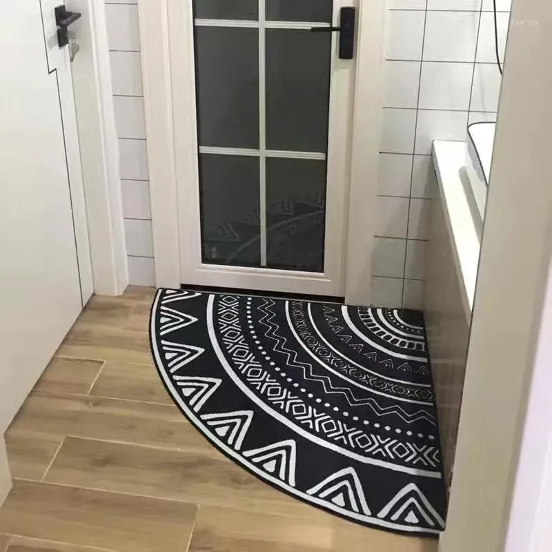 Tapijten Tapijten Kwart Cirkel Gebiedskleed Hoek Decoratief Pluizig Tapijt Voor Woonkamer Scandinavische Slaapkamer Tapijten Pluche Voetmat Zachte Entree