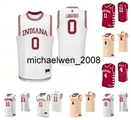 Mich28 NCAA College Indiana Hoosiers Basketball Jersey 15 Zach McRoberts 2 Armaan Franklin Johnny Jager 20 De'Ron Davis 21 Jerome Hunter Custom